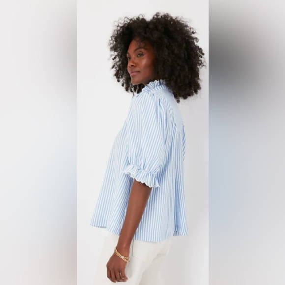 Tuckernuck+Pomander Place Blue+White Striped Selena Blouse | XL | NWT - Picture 3 of 10